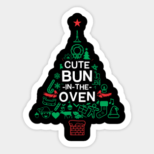 Cute Bun In The Oven - Christmas Gift Sticker